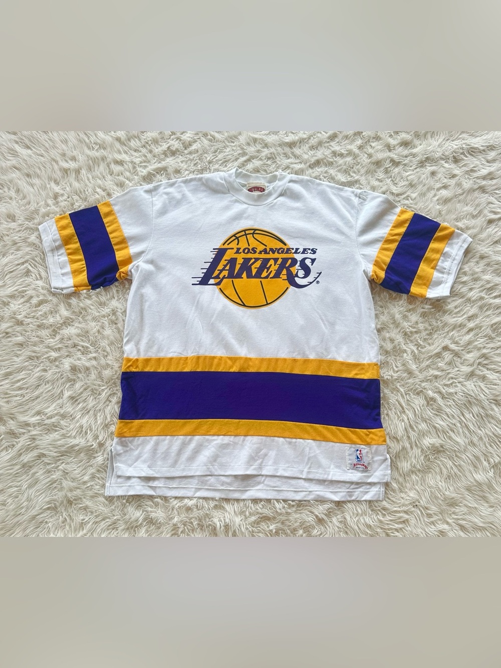 Vintage 80’s Los Angeles Lakers NBA Crewneck Shirt USA XL rare HTF